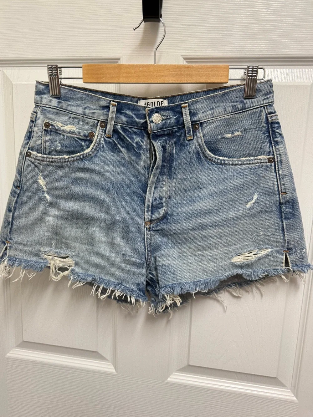 Agolde Denim Cut Off Shorts